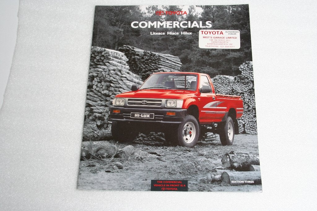 Folder Toyota Liteace - Hiace - Hillux (1990) (98), Ophalen of Verzenden, Nieuw, Toyota