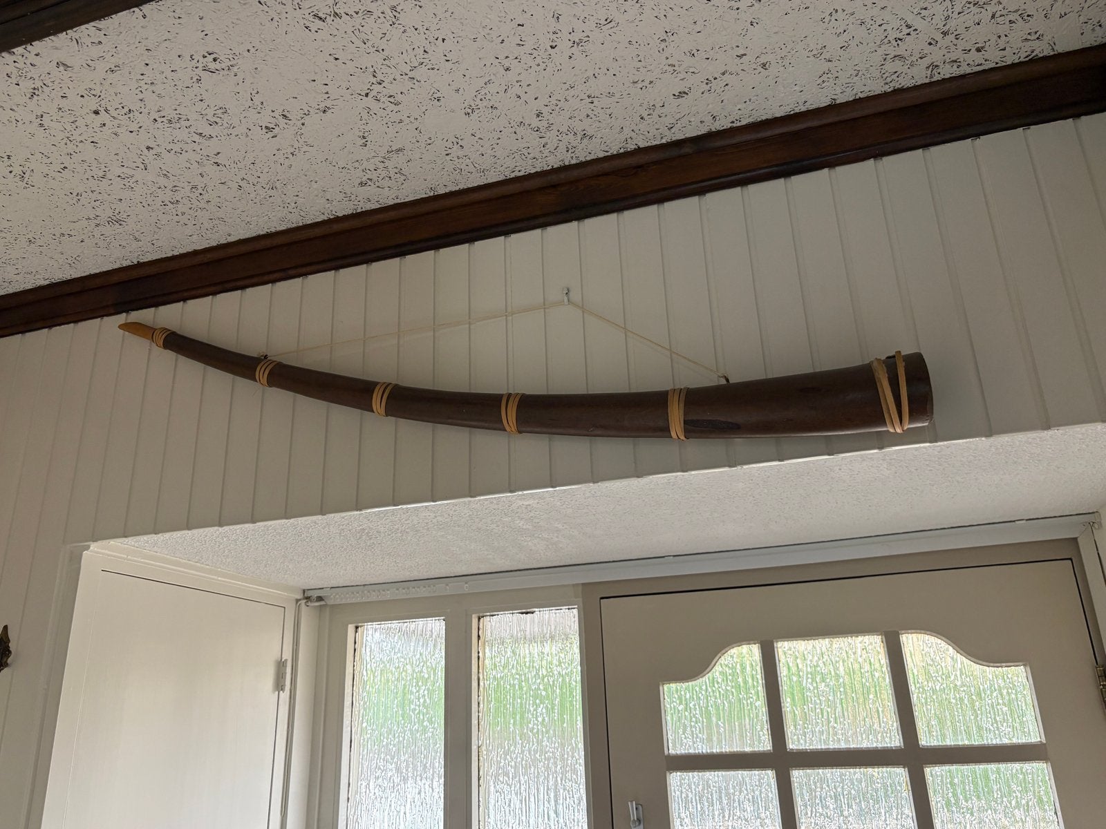 Decoratieve hoorn van hout, Muziek en Instrumenten, Ophalen, Gebruikt, Overige soorten