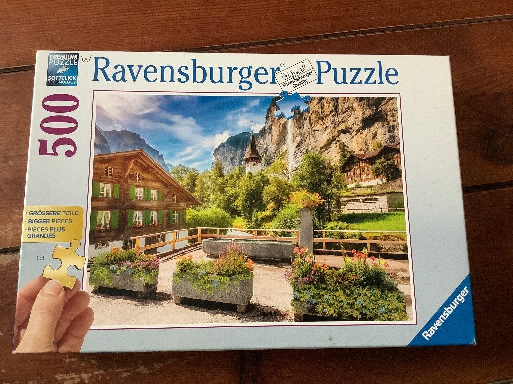 Puzzel 500 xl Lauterbrunnen, Ophalen of Verzenden, 500 t/m 1500 stukjes, Gebruikt, Legpuzzel