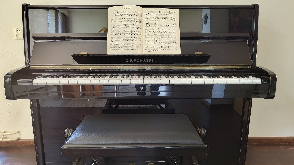 C. Bechstein Piano, Ophalen, Zwart, Zo goed als nieuw, Piano
