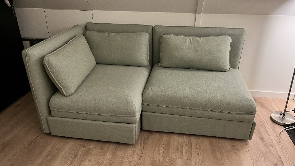 Ikea VALLENTUNA slaapelementen met rugleuningen en kussens, Ophalen, Eenpersoons, Zo goed als nieuw, 80 cm