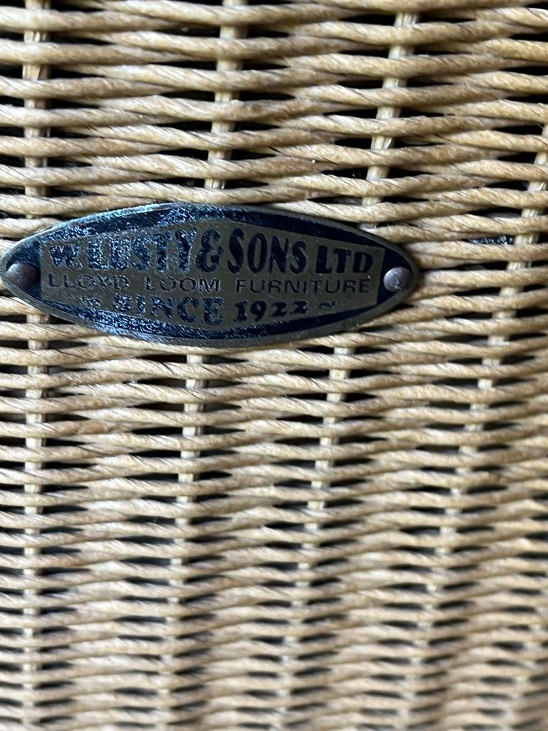 Zes Rieten eetkamerstoelen- Lloyd Loom Furniture, Huis en Inrichting, Ophalen, Bruin, Riet of Rotan, Zo goed als nieuw