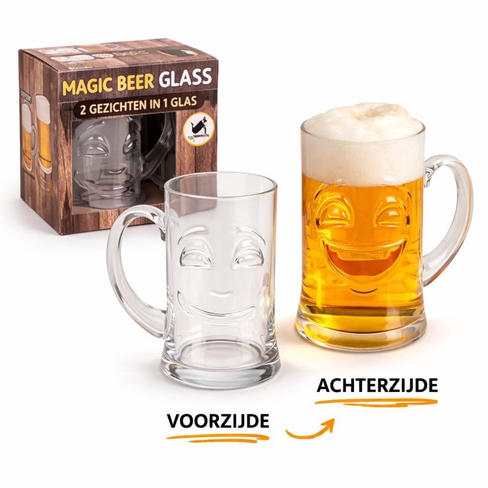 Partij bierpullen bierglazen 530ml, Ophalen, Zo goed als nieuw, Bierglas