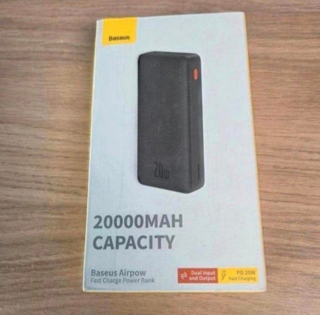 Baseus Airpow 20000mAh Power Bank 20W Snelladen, Ophalen of Verzenden, Nieuw, Baseus