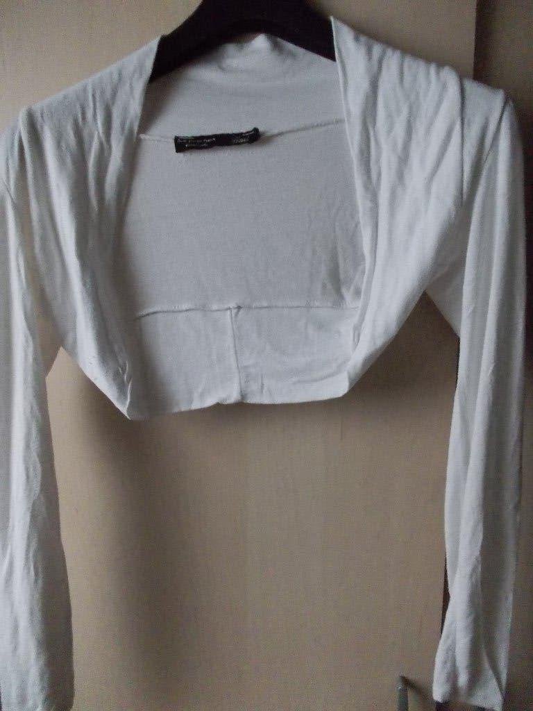 Een leuk wolwit Bolero in maat L., Ophalen, Zo goed als nieuw, Maat 42/44 (L)