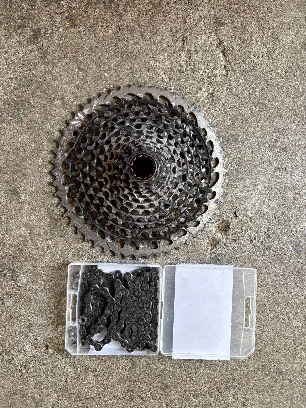 Sram X01 (pg1295) 10-50 cassette+ KMC x12 black ketting, Ophalen of Verzenden, Gebruikt