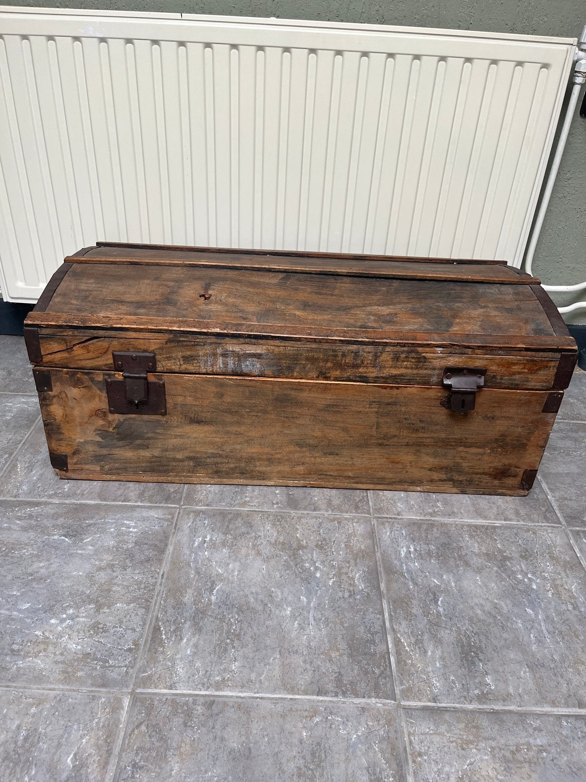 Antieke Houten Kist - Vintage Opbergkist, Ophalen