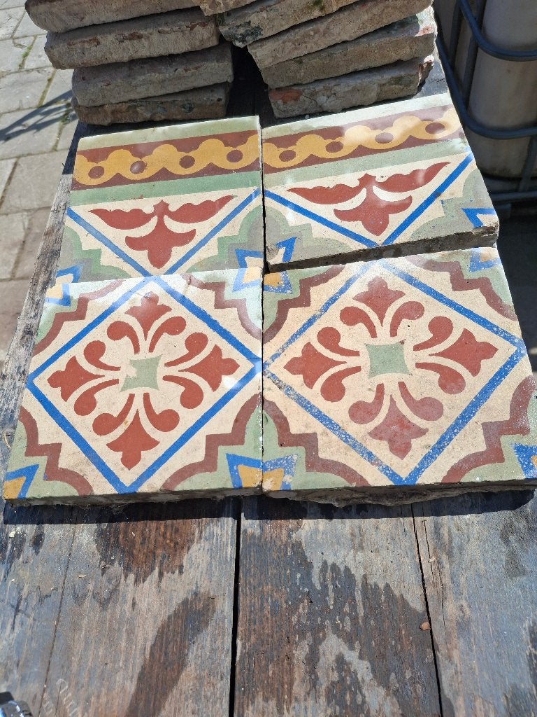 Franse estrikken decoratief 53 stuks, zie omschr.-foto's, Doe-het-zelf en Verbouw, Vloerdelen en Plavuizen, Ophalen, Gebruikt