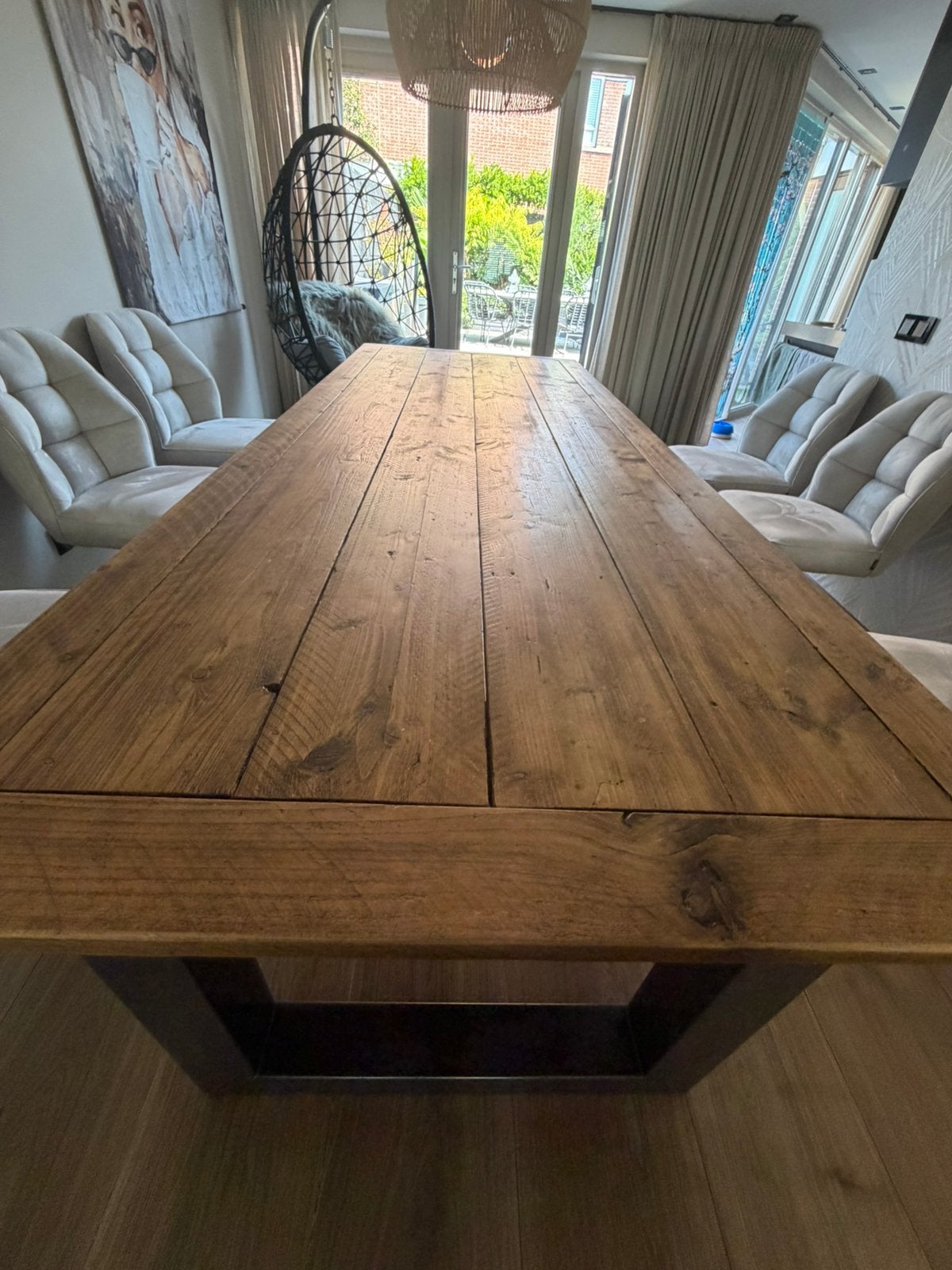 Grote eettafel, 200 cm of meer, Zo goed als nieuw, Rechthoekig, 50 tot 100 cm