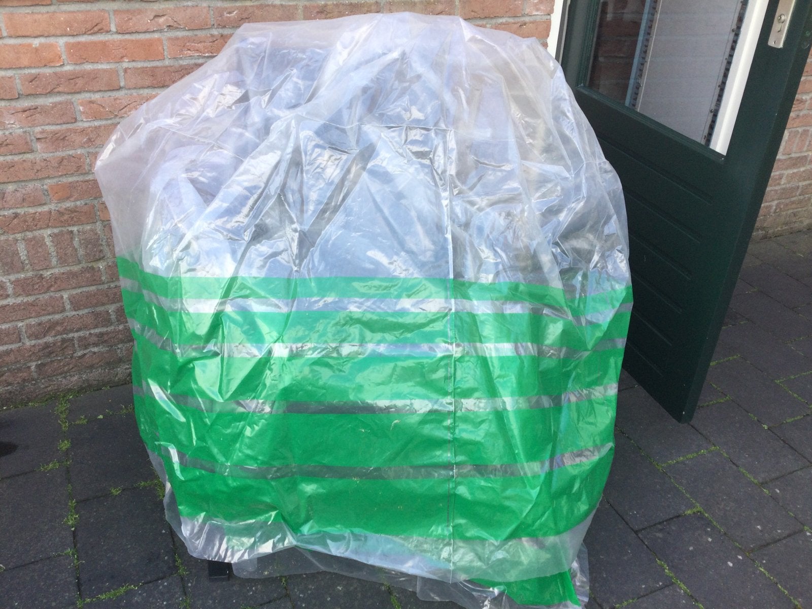 Tuinstoelen AFDEKZEIL voor 4 stoelen GRATIS, Ophalen, Gebruikt, Kunststof