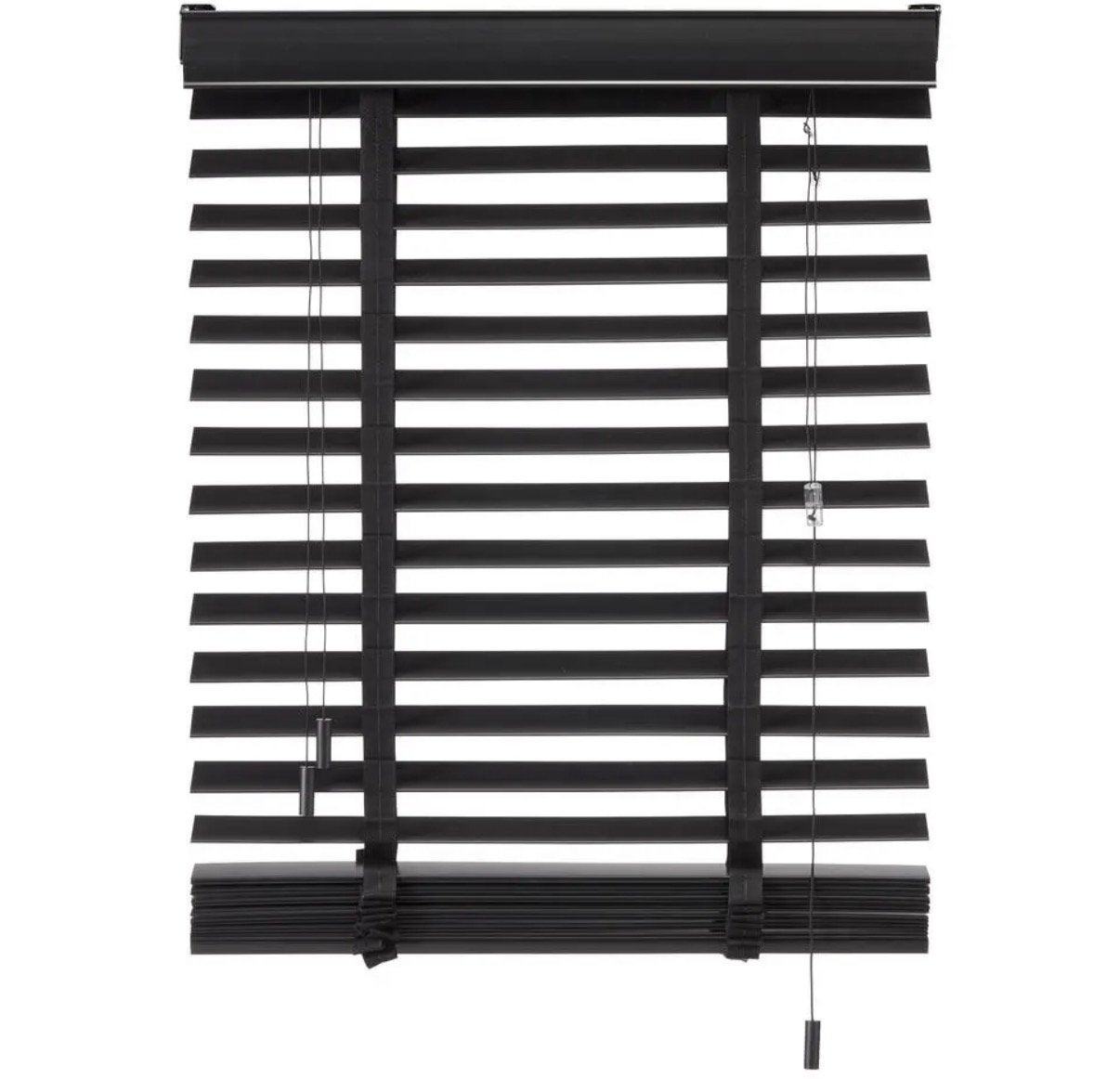 Houtlook Jaloezie Ravi Zwart 50mm 60x130 cm, Huis en Inrichting, Ophalen, Zo goed als nieuw, Zwart, Jaloezie