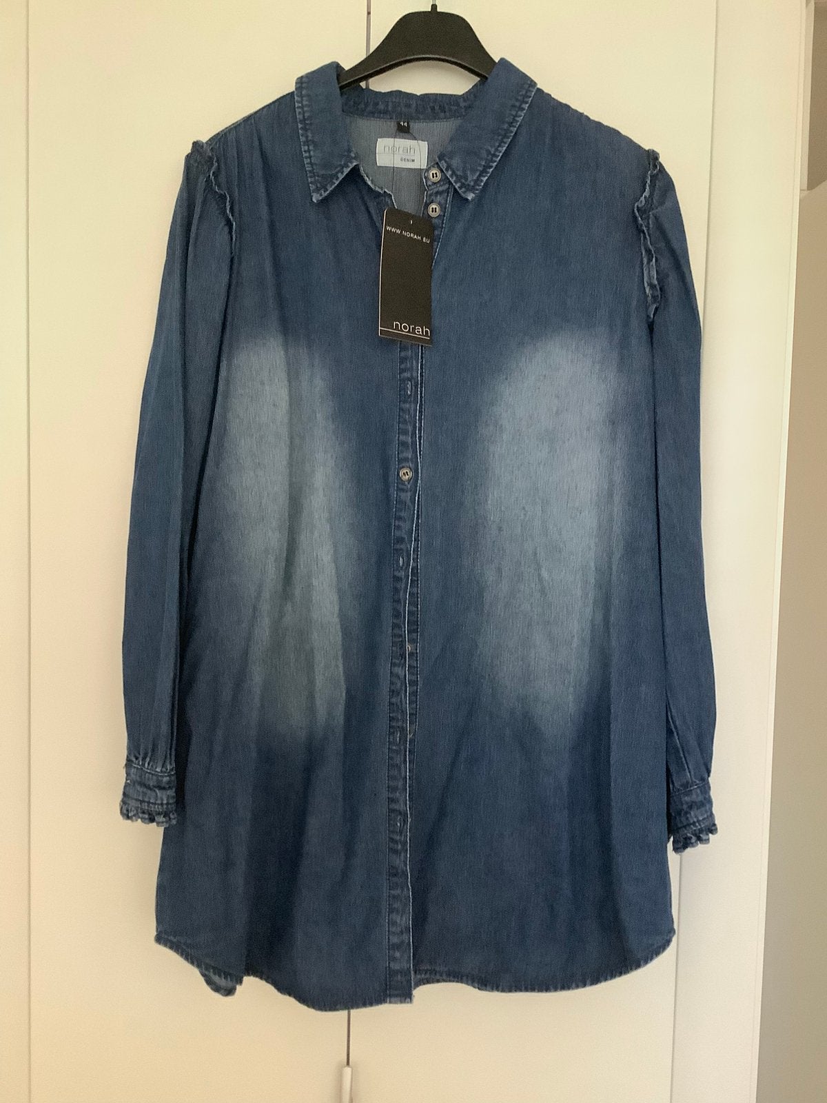 Nw spijker blouse maat 44, Kleding | Dames, Ophalen of Verzenden, Nieuw, Blauw, Blouse of Tuniek
