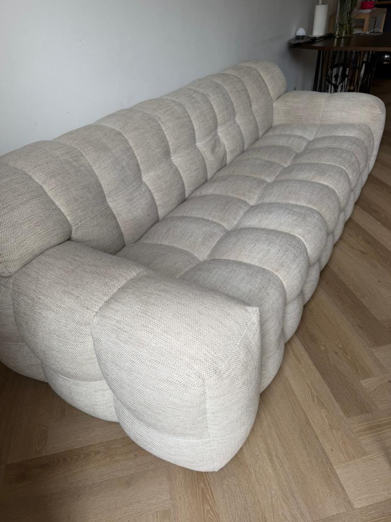Woonexpress Bolton Beige bank | Design 3-zits |, Ophalen, Driepersoons, 75 tot 100 cm, Rechte bank