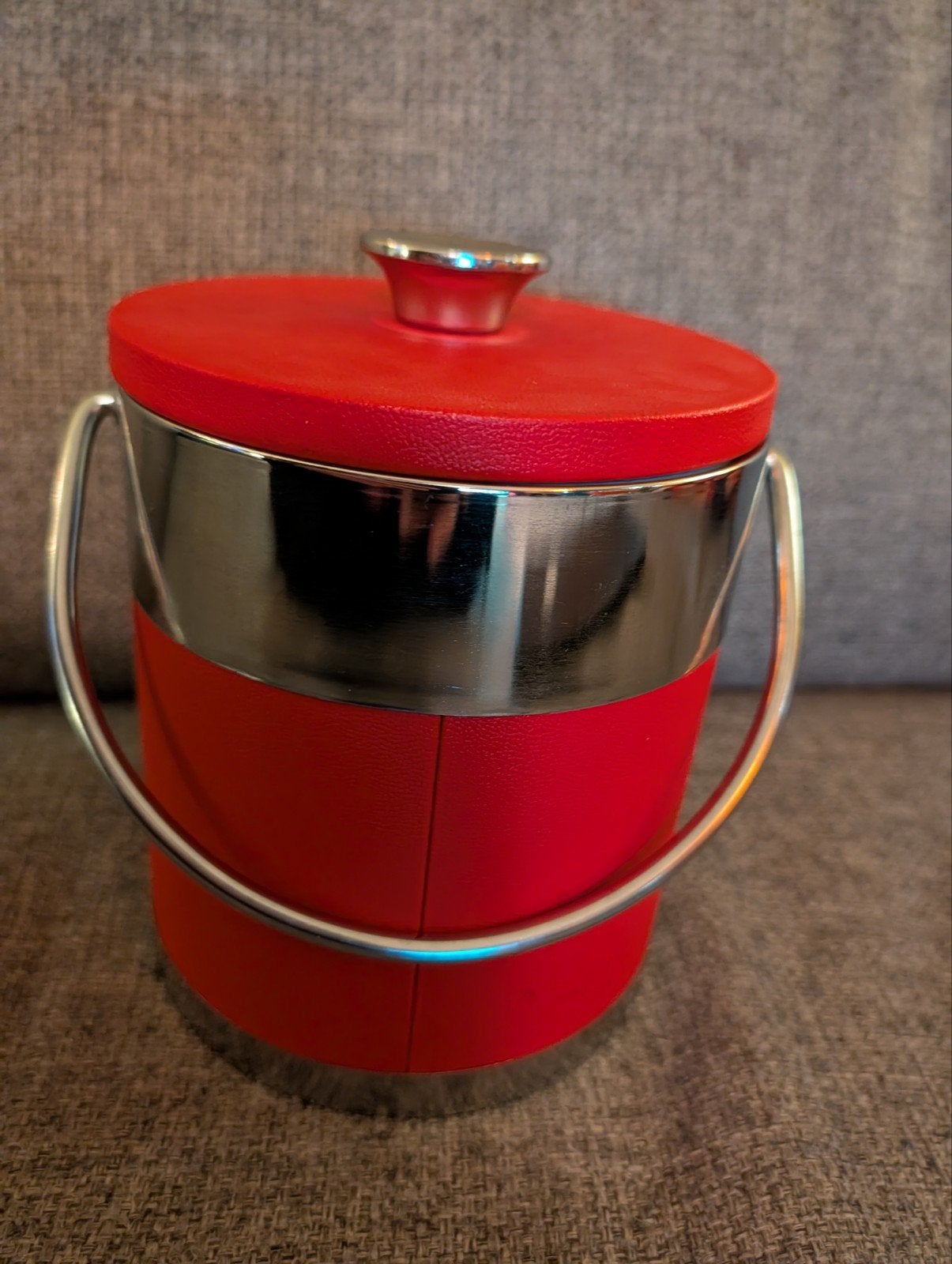 Vintage Japanse IJs Emmer Jaren '70 - Rood/Chroom, Ophalen of Verzenden
