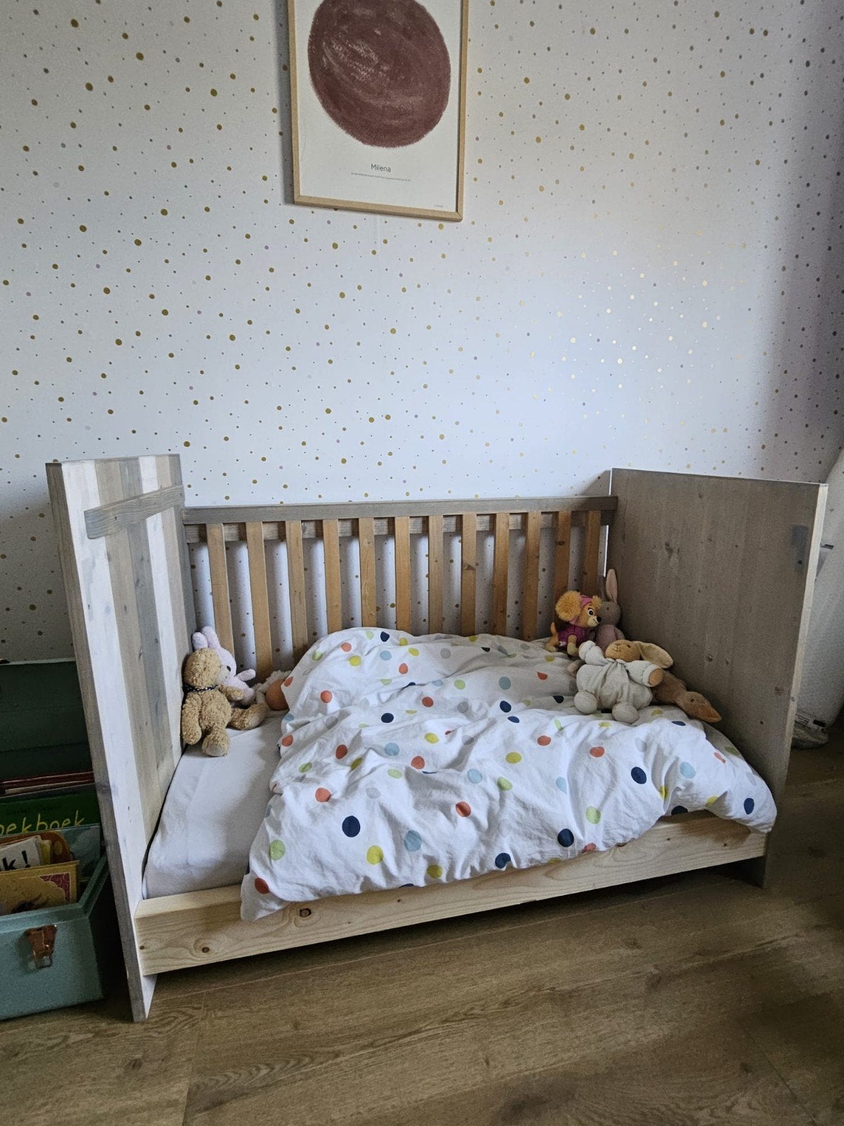 Bopita ledikant van hout met beddengoed, Ophalen, Gebruikt, Overige maten, Kinderkamer