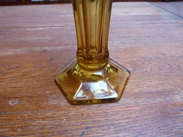 Persglazen art deco vaas, Val Saint Lambert Luxval Americain, Antiek en Kunst, Ophalen of Verzenden