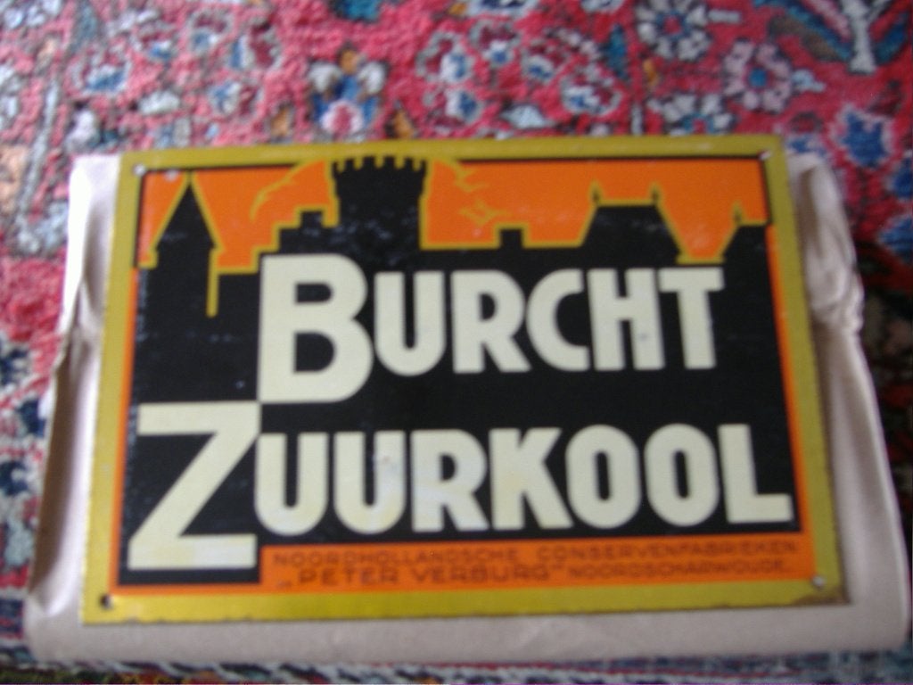 zuurkool metalen bordje, Ophalen of Verzenden, Zo goed als nieuw, Reclamebord