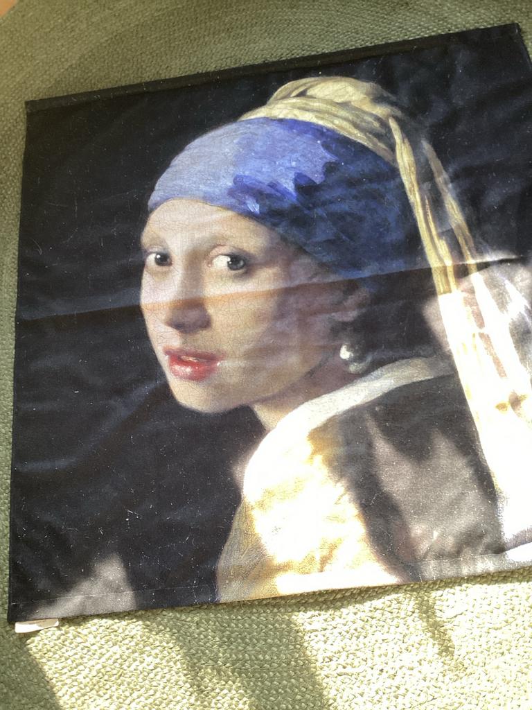 Wanddoek Meisje met de Parel - Johannes Vermeer reproductie, Ophalen of Verzenden, Zo goed als nieuw