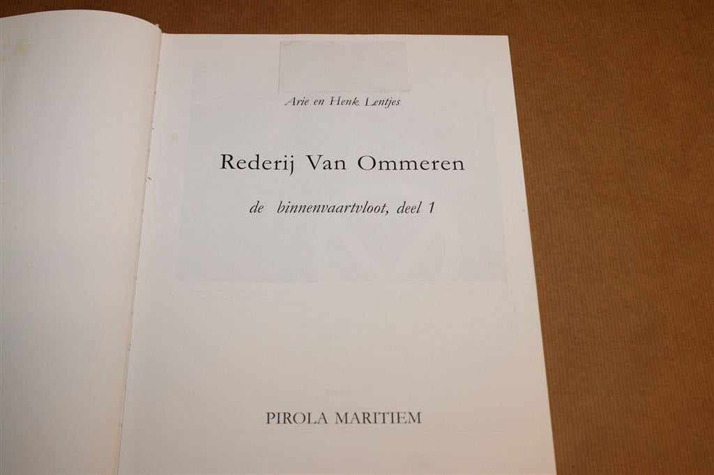 Rederij Van Ommeren — Binnenvaartvloot Deel 1, Verzamelen, Gebruikt, -, -, Ophalen of Verzenden