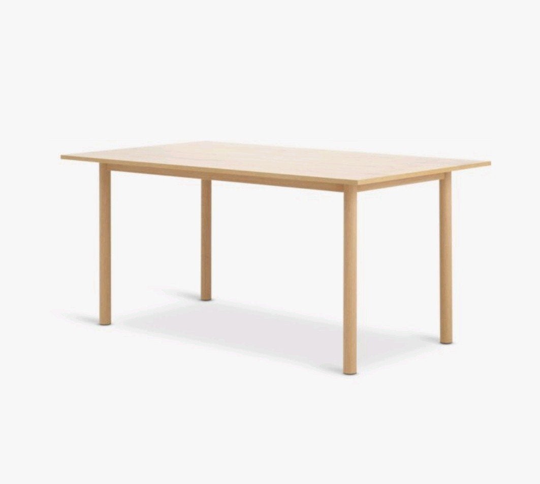 Tafel Jysk Alsted 90 x 160 cm naturel eiken zgan, Ophalen, Eikenhout, 50 tot 100 cm, Zo goed als nieuw