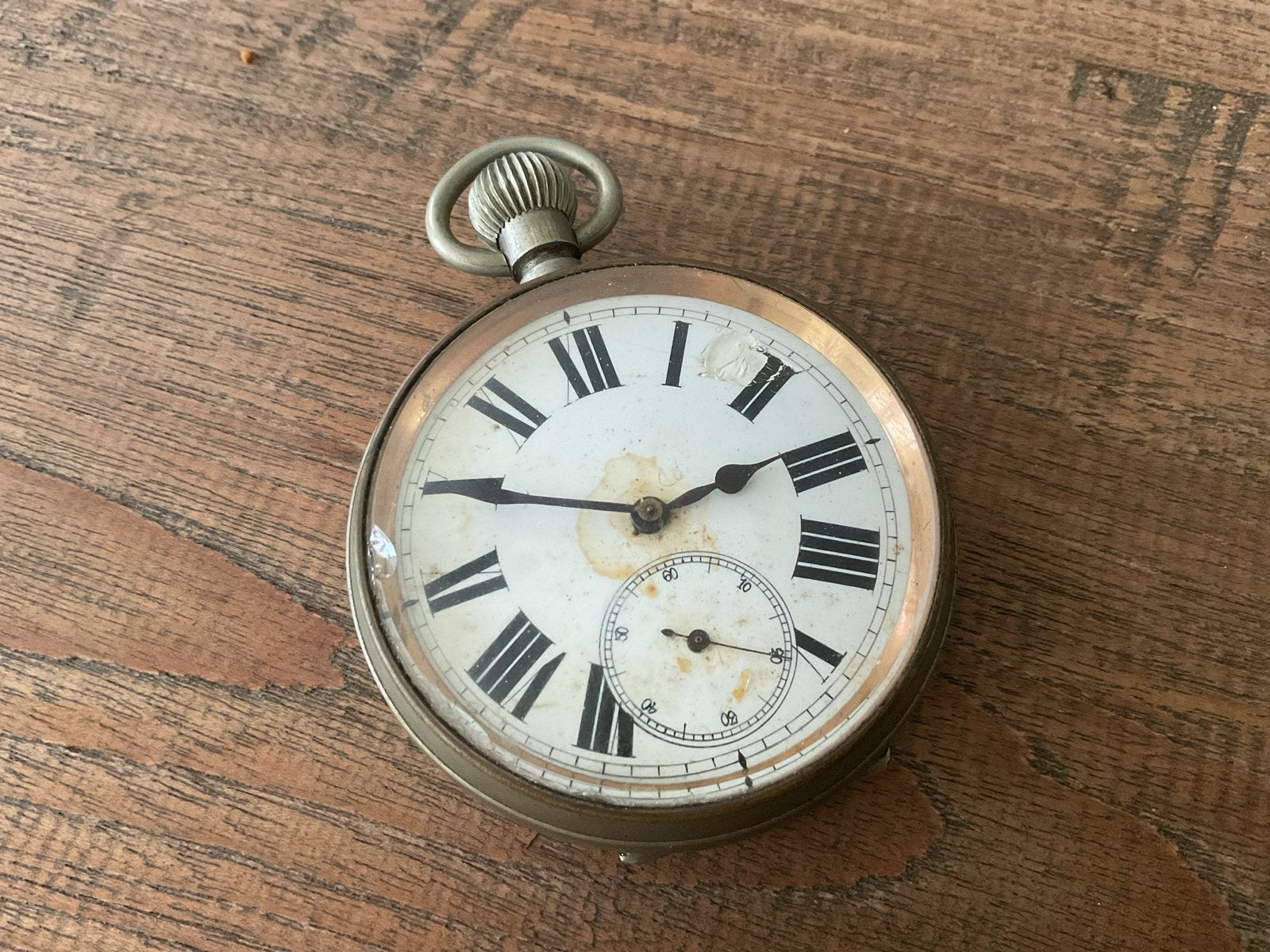 Antiek Koetsiershorloge - Zakhorloge met Romeinse Cijfers, Overige merken, Overige materialen, Zakhorloge, Ophalen of Verzenden