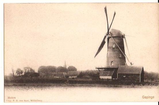 WINDMOLEN GAPINGE  ZEELAND TOP STAAT ca  1902 nr  361, Verzenden, Voor 1920, Ongelopen, Zeeland