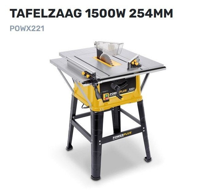 Powerplus X221 tafelzaag, Ophalen, Gebruikt, Cirkelzaag, Powerplus