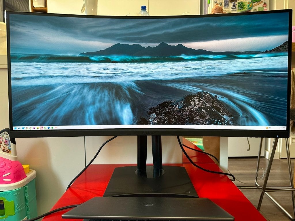 ViewSonic VP3481a 34" ultrawide (3440x1440) | 2022, Computers en Software, Ophalen, Curved, 101 t/m 150 Hz, HDMI
