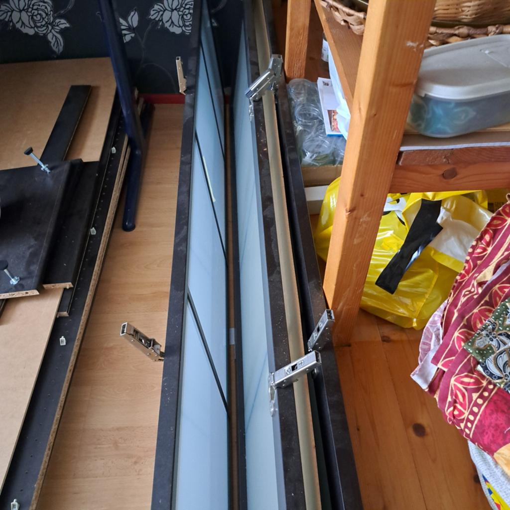 IKEA Pax Kast 1- en 2-deurs met Frostglas en donkerbruin, Huis en Inrichting, Kasten | Kledingkasten, Ophalen, Modern, Functioneel