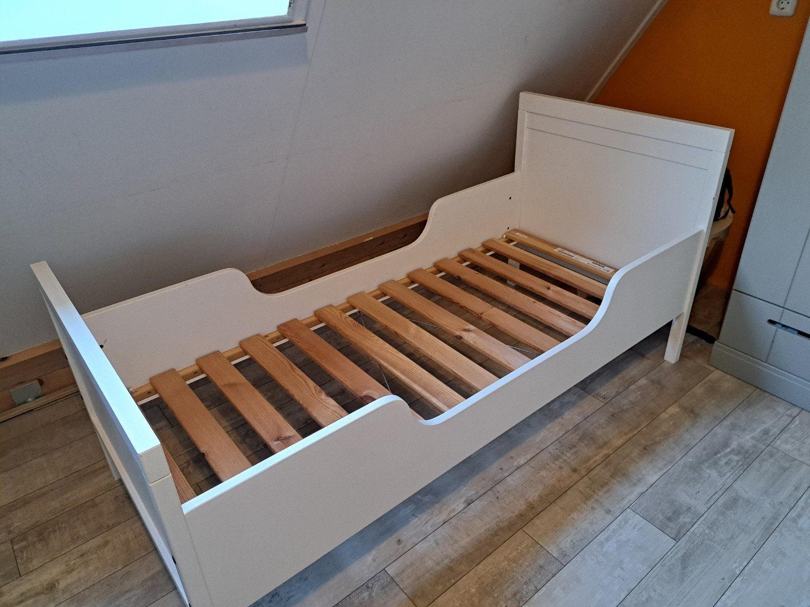 Kinderbed 160x70cm met lattenbodem, Ophalen, Gebruikt, Wit, 190 cm of minder
