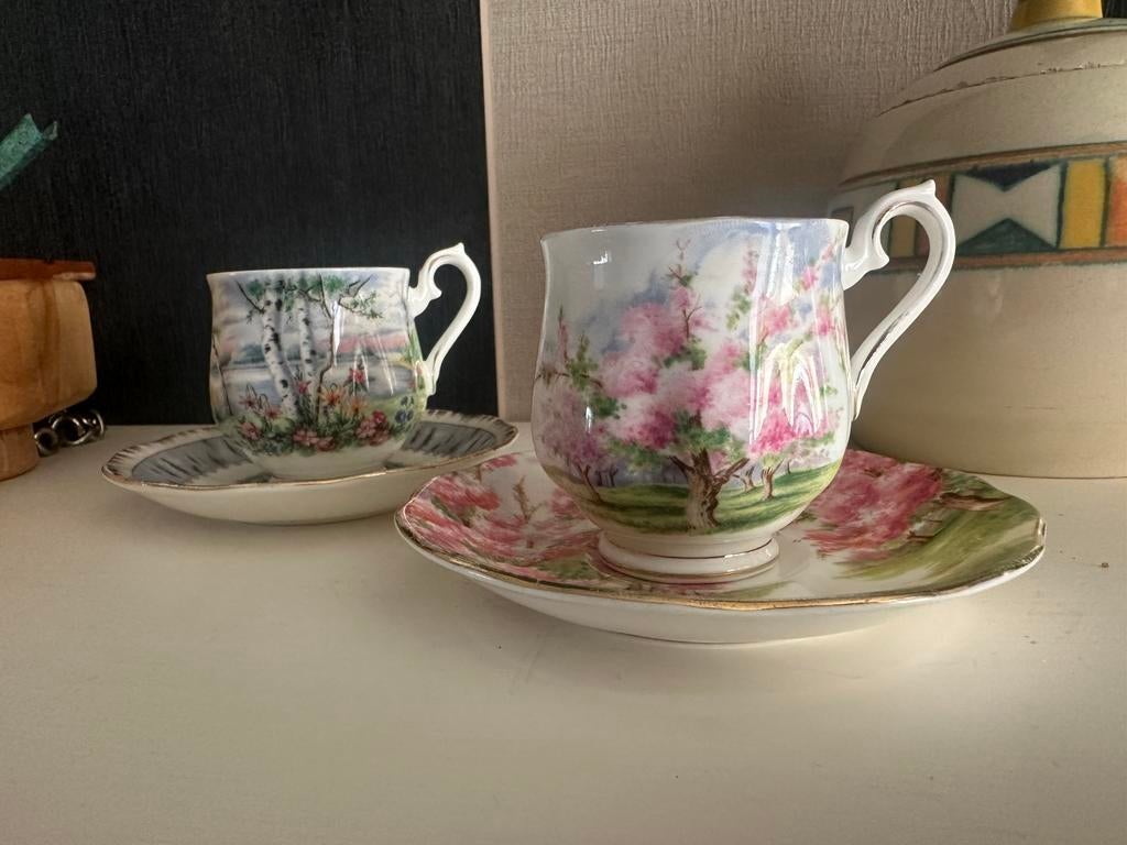 2 kop en schotels royal albert, Ophalen
