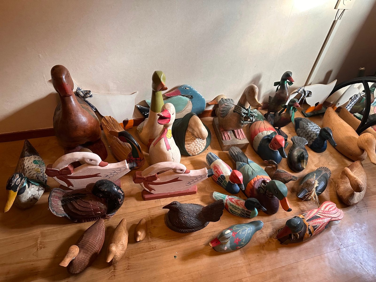 Grote collectie van 32 decoratieve eenden, Ophalen, Gebruikt, Vogel, Beeldje of Figuurtje
