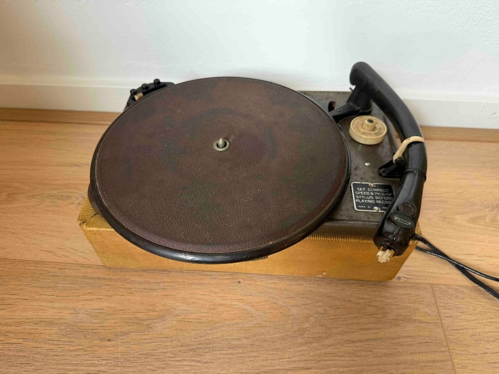 Vintage platenspeler voorzien van Garrard motor, Ophalen of Verzenden, Niet werkend, Platenspeler, Overige merken