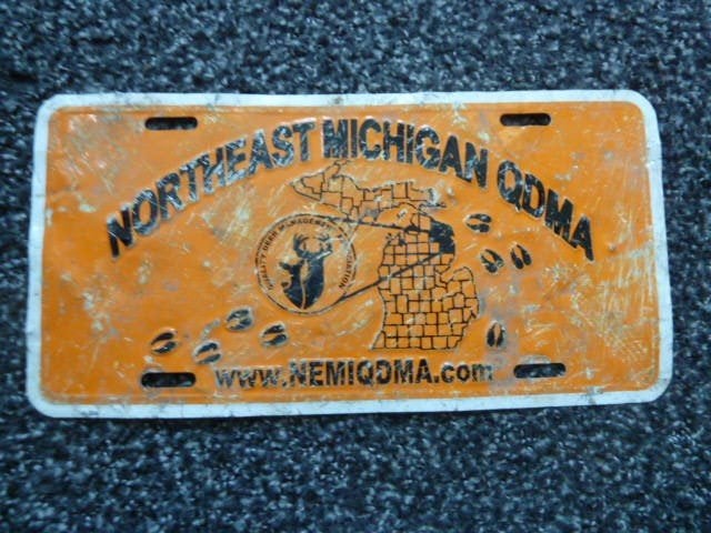 Kentekenplaat licenseplate Michigan QDMA Deer Association US, Verzenden, Gebruikt, Auto's