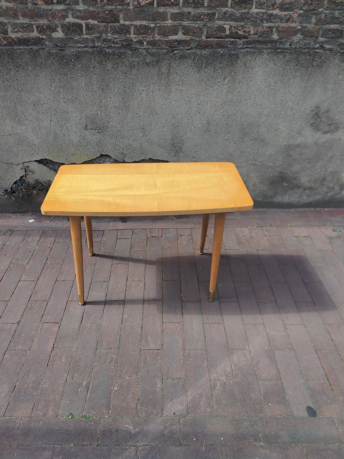 Jaren '50 Bijzettafel - Houten Salontafel Vintage, 45 tot 60 cm, Jaren '50, Vintage, Retro, Gebruikt, Ophalen of Verzenden