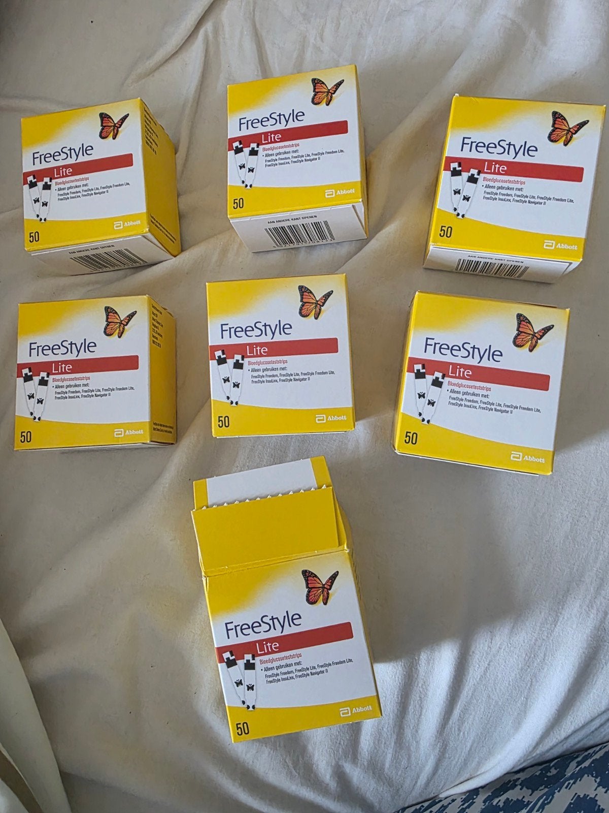 Freestyle Lite bloedglucosestrips 7 x 50 stuks stripjes, Ophalen of Verzenden, Nieuw