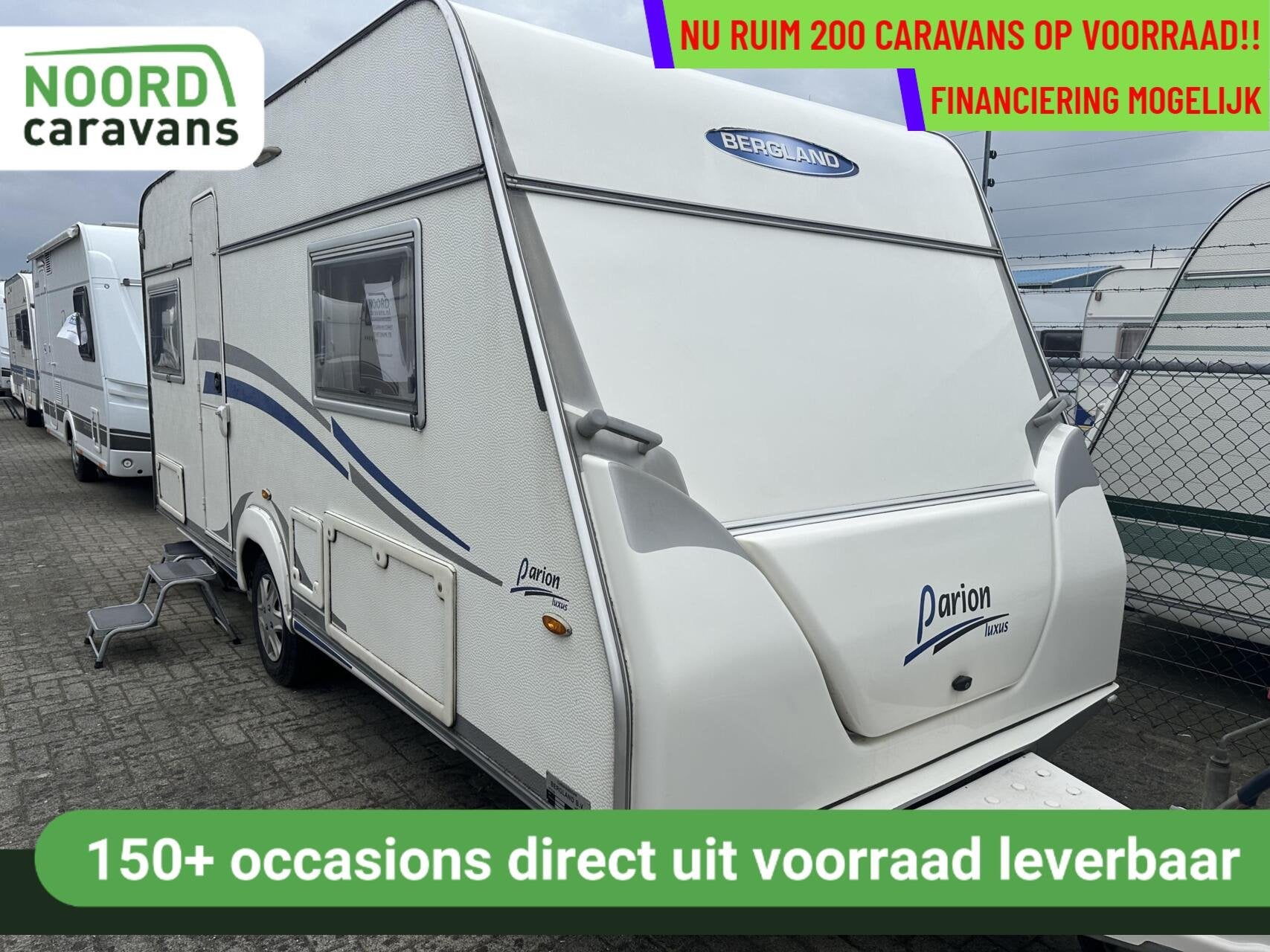 BERGLAND PARION LUXUS 450 ENKELE BEDDEN + MOVER + VOORTENT, Overige merken, Bedrijf, 6 tot 7 meter, Tot en met 4