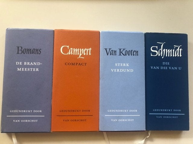 Van Oorschot gedundrukt: Bomans/Campert/vKooten/Schmidt, Ophalen of Verzenden, Gelezen
