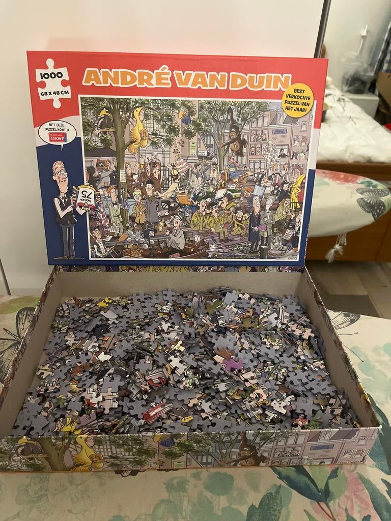 André van Duin puzzel 1000 stukjes, Ophalen of Verzenden, 500 t/m 1500 stukjes, Gebruikt, Legpuzzel
