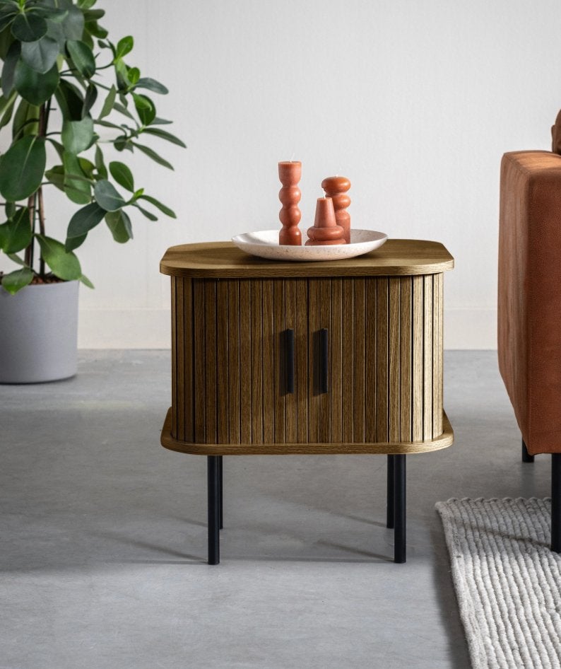 by fonQ basic Panel Nachtkastje H 50 cm Bruin | Van €117, nu, Byfonq, Nieuw, Byfonq, Minder dan 45 cm