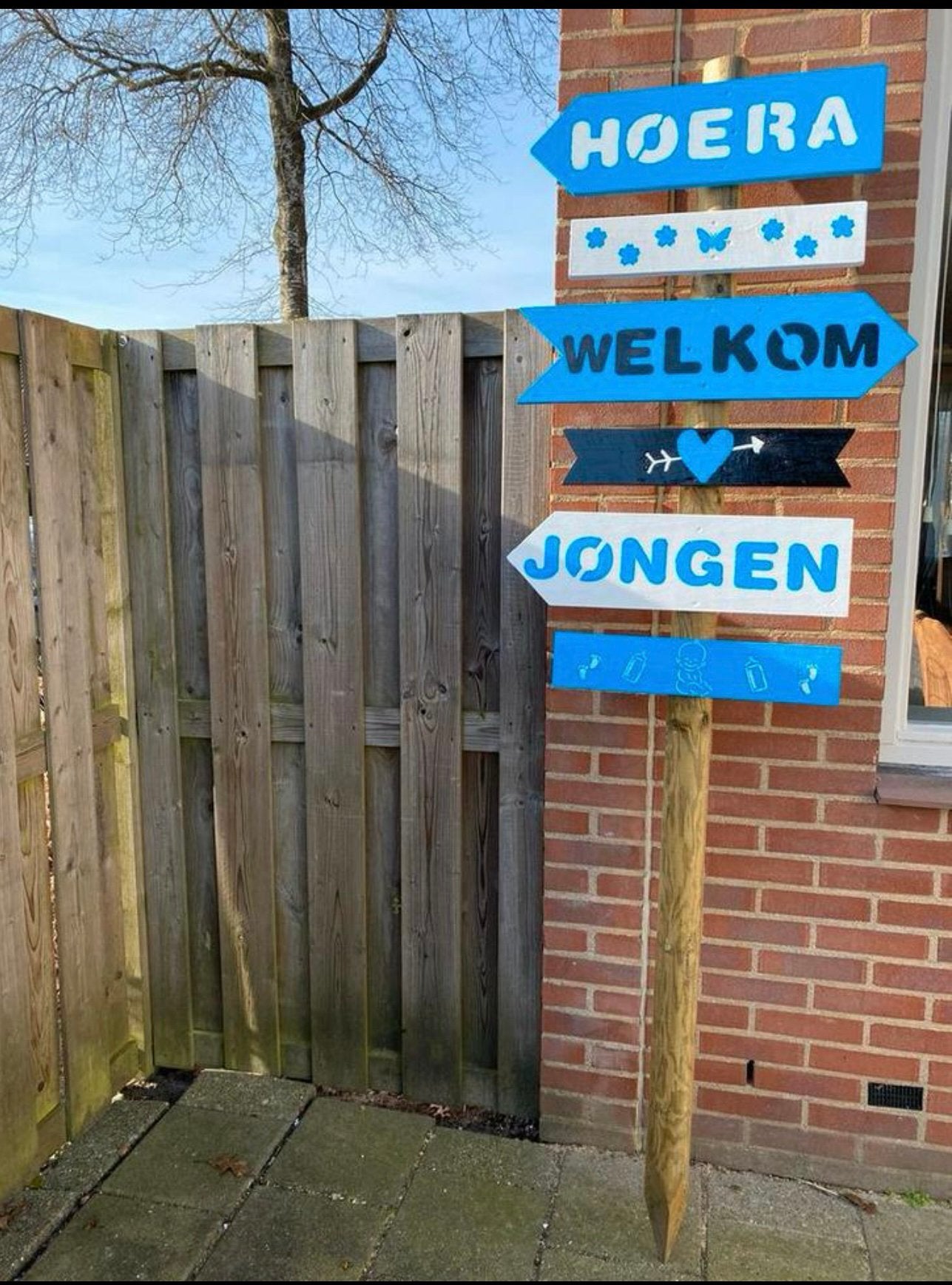 Geboortebord jongen HUREN, Ophalen, Gebruikt