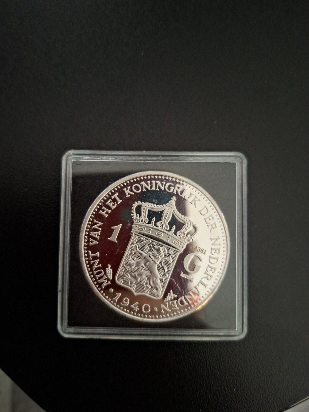 Herslag Zilveren 1 Gulden Wilhelmina 1940 Londen, Postzegels en Munten, Munten | Nederland, 1 gulden, Zilver, Ophalen of Verzenden