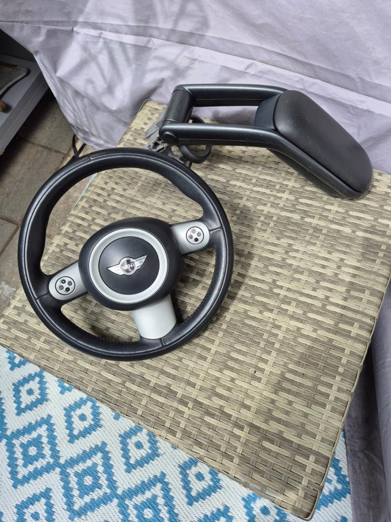 Mini R50 R52 R53 Leder stuur met airbag kompleet., Auto-onderdelen, Besturing, Ophalen of Verzenden, Mini