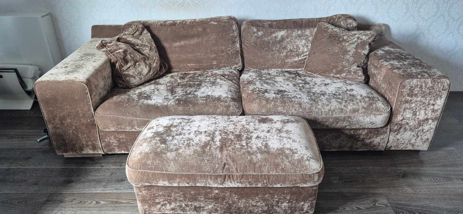 Kuka Home Bank met gratis Hocker - 263cm breed, Ophalen, 250 tot 300 cm, Gebruikt, 100 tot 125 cm