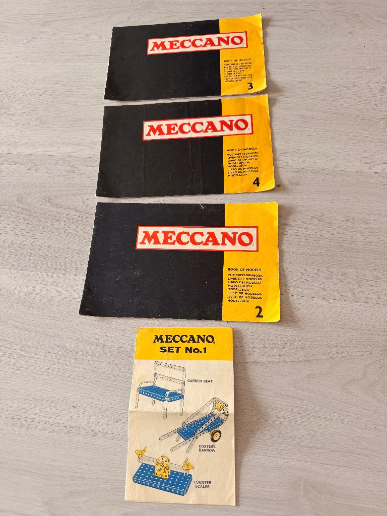 meccano voorbeeldenboek 2,3,4 en set 1, Antiek en Kunst, Ophalen of Verzenden