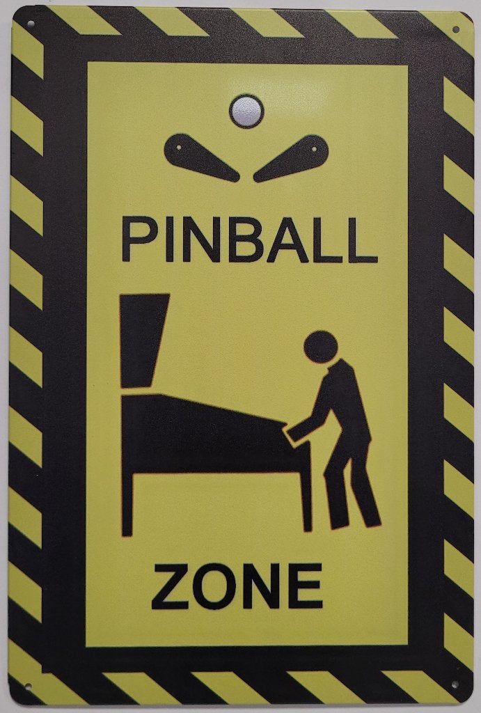 Pinball Zone Flipperkast reclamebord van metaal wandbord, Huis en Inrichting, Woonaccessoires | Wanddecoraties, Info@deconoord.nl