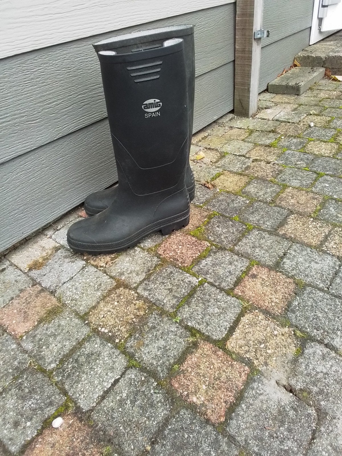 Zwarte rubberen laarzen - Amig Spain 44, Ophalen, Zwart, Amig Spain, Regenlaarzen