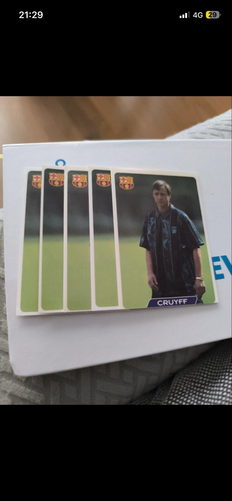 Johan Cruijff voetbalplaatjes - FC Barcelona, Ophalen of Verzenden, Zo goed als nieuw, Buitenlandse clubs, Spelerskaart