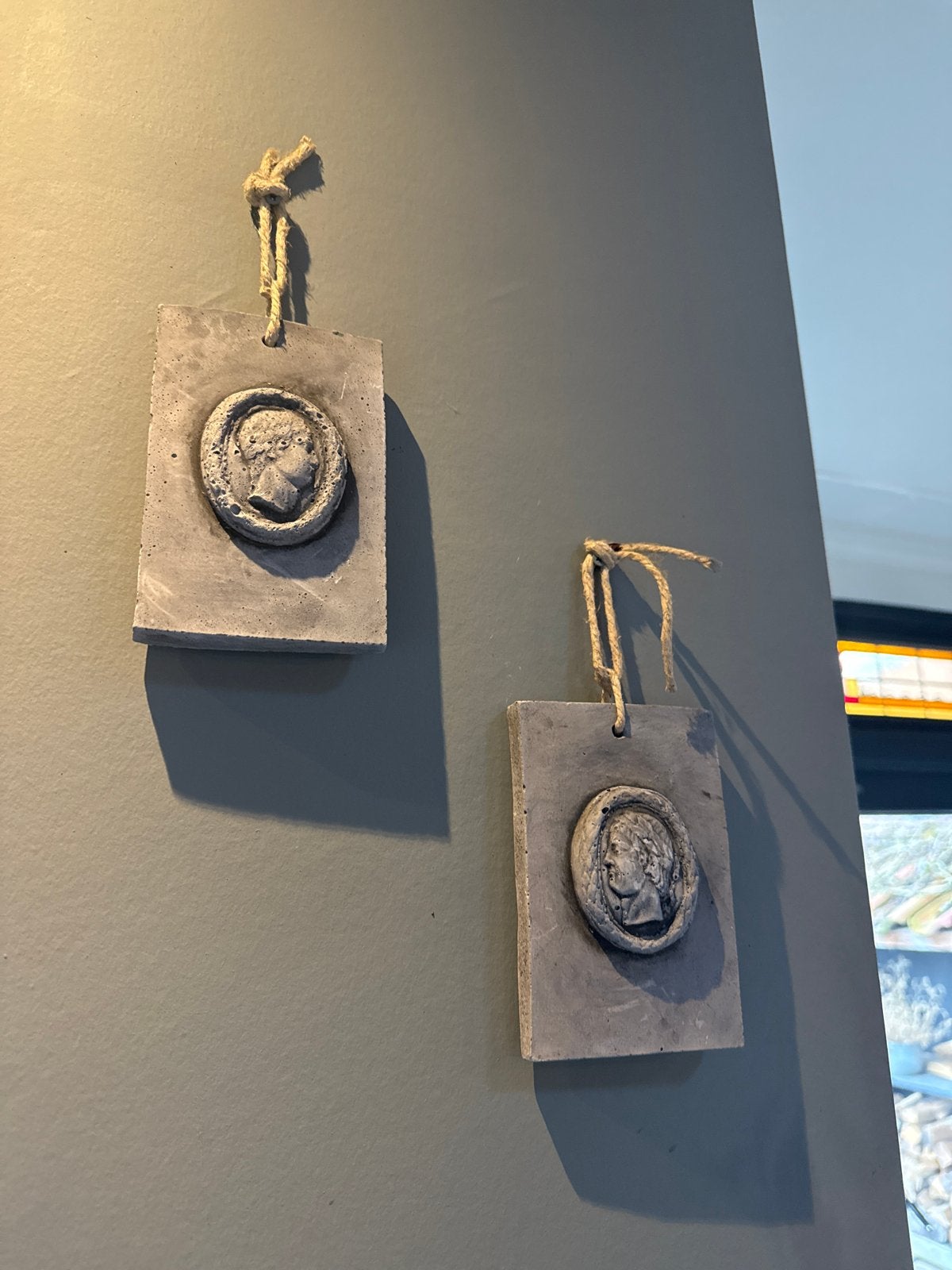 Twee landelijke ornamenten van Met Landelijk Label, Ophalen, Grijs, Steen/keramiek, Landelijk