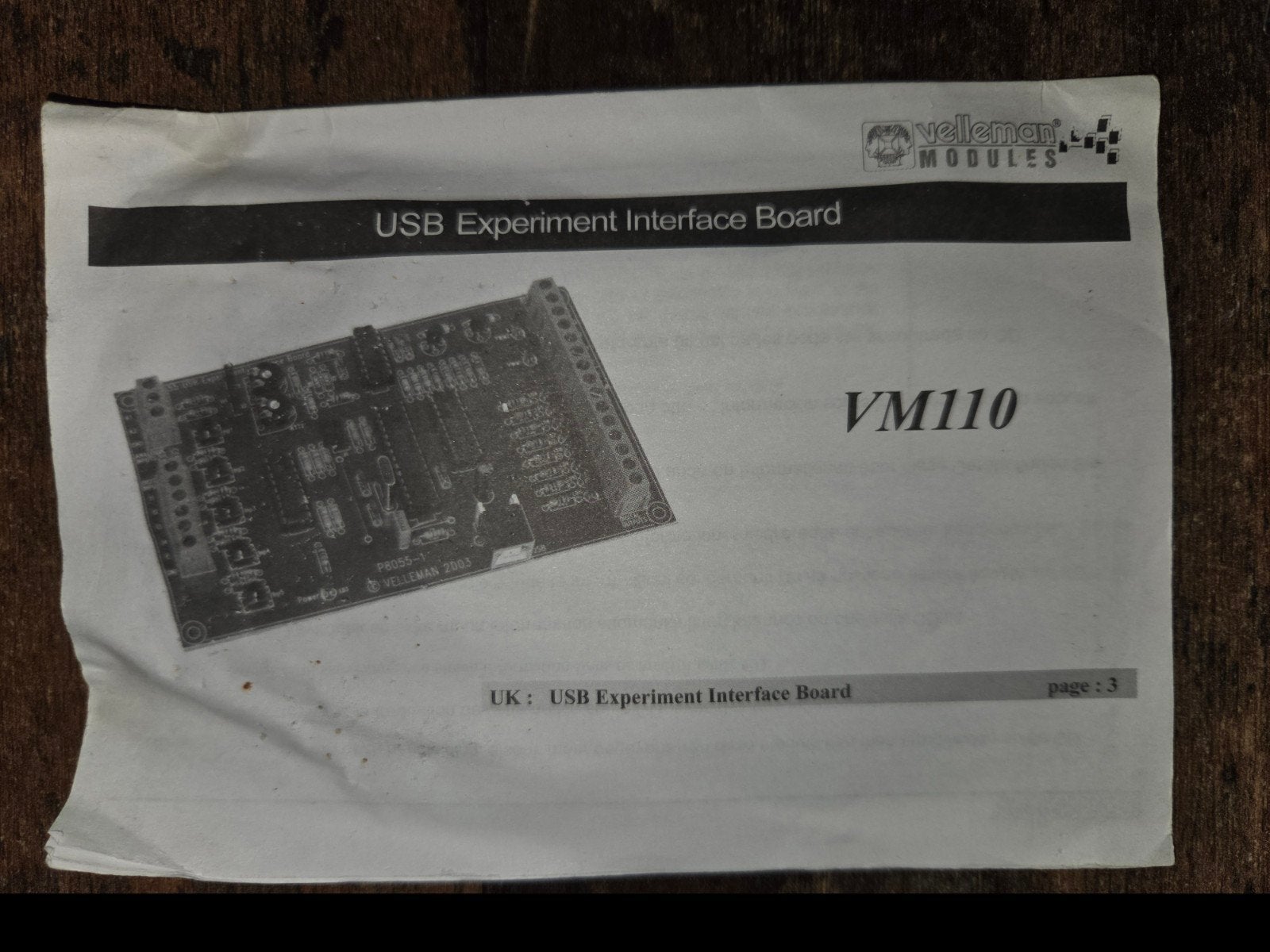 Velleman K8055 USB Experiment Interface Board + ARM Dev Kit, Ophalen of Verzenden, Gebruikt